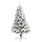 5ft. Pre-Lit Flocked West Virginia Fir Artificial Christmas Tree, Clear LED Lights